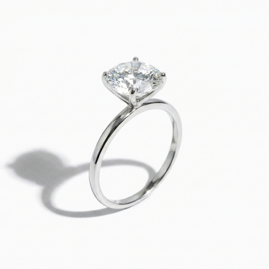 טבעת זרקון עגול