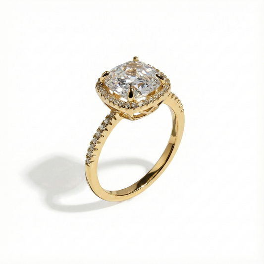 טבעת מרובע משובץ גדול