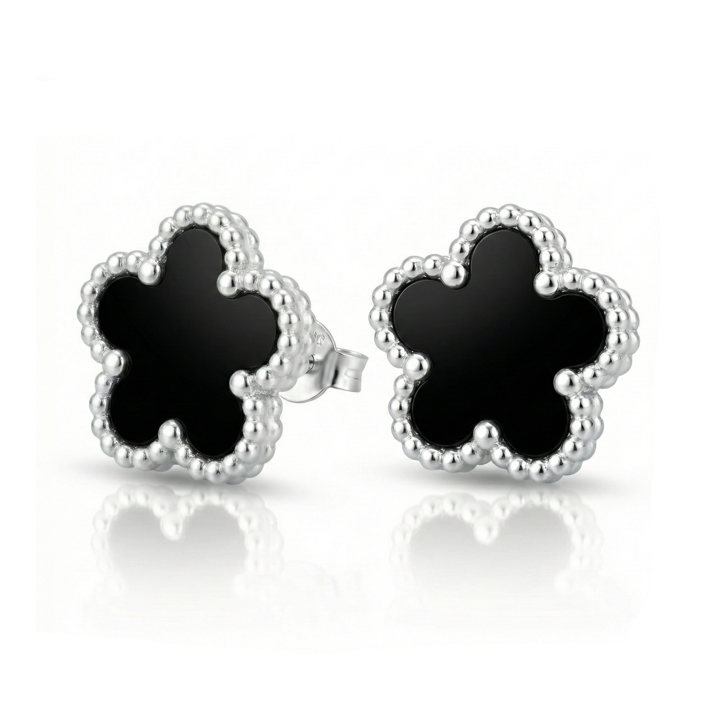 עגילי תלתן שחור