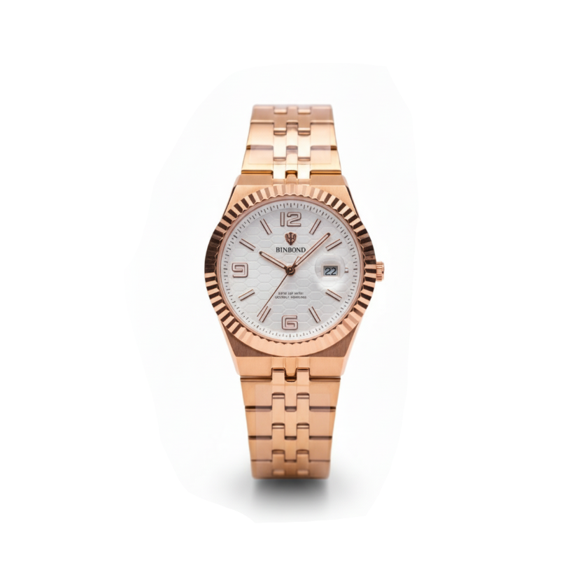 Rose gold watch